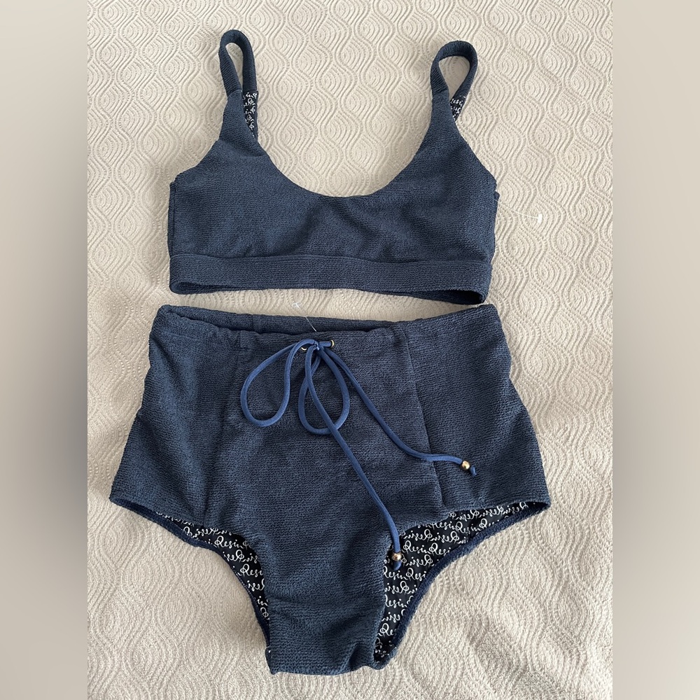 High-Waisted Tan Bikini Set - Picture 2 of 9